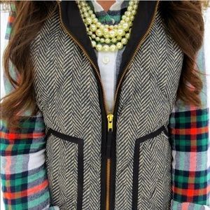 J Crew Herringbone Chevron Vest PERFECT for fall!